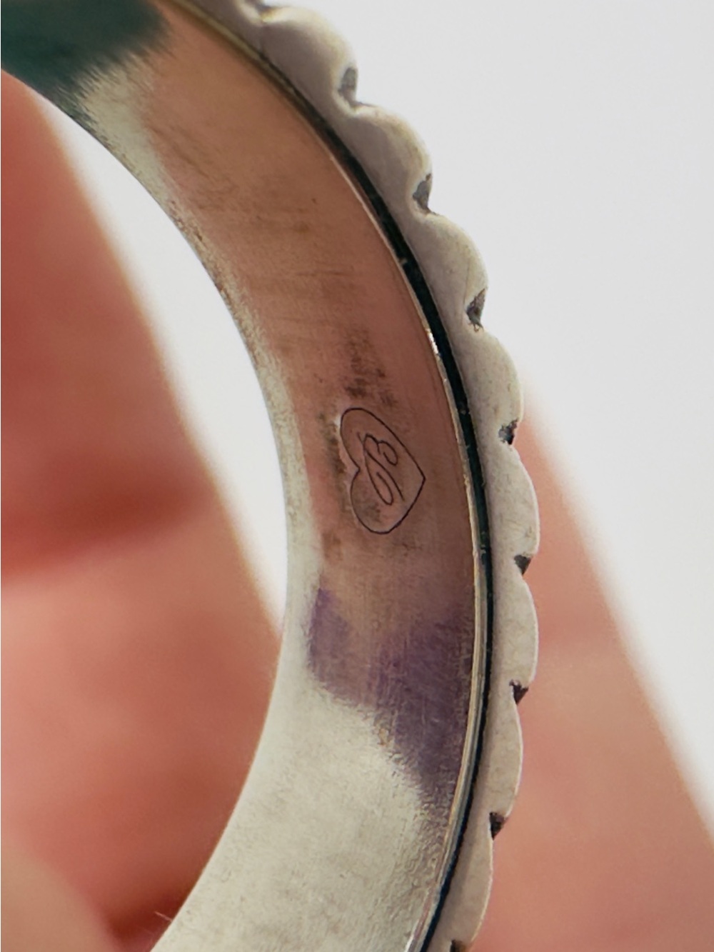 Brighton Crystal Silver Scroll Ring Size 9 Vintage Statement Scroll Work Band - Picture 5 of 11
